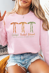 UL180-E3111 Grateful Thankful Blessed Graphic Sweatshirt $20
