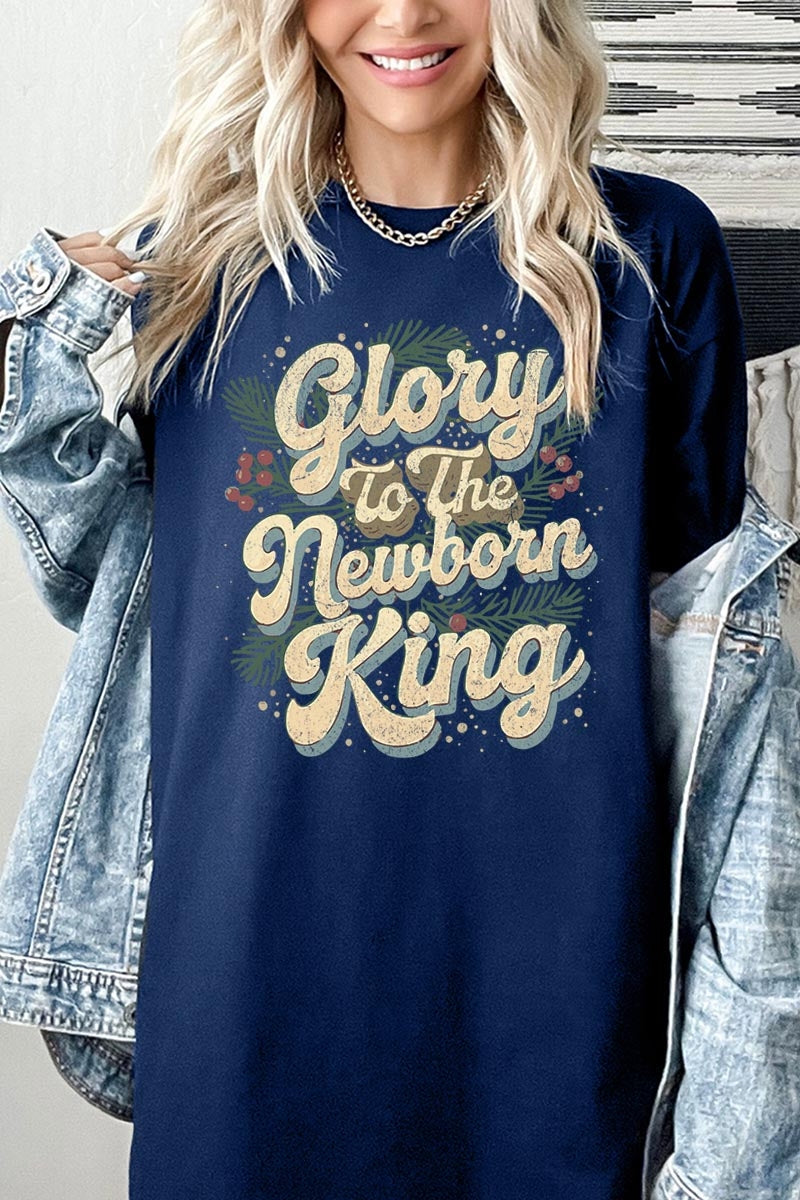 5000P-E3220 Glory to the Newborn King Graphic Plus Heavy Cotton Tee $12.75