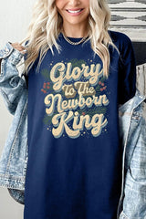 5000P-E3220 Glory to the Newborn King Graphic Plus Heavy Cotton Tee $12.75