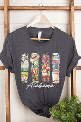 US3001P-E3061AL Alabama State Brushstroke Graphic Plus Tee $16