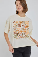 CTS-E3136 Take Me To The Pumpkin Patch Relaxed Crop Top $11