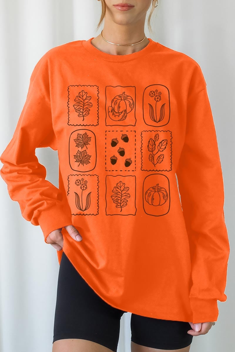 UL240-E3101 Autumn Graphic Long Sleeve Tee $13.75