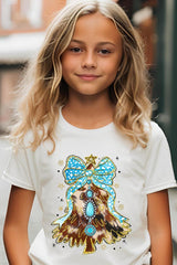 US3001Y-E3184Z Turquoise Christmas Tree Kids Graphic Tee $11