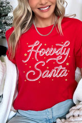 US3001-E3199 Howdy Santa Graphic Tee $12.5
