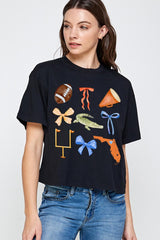 CTS-E3078 Florida Football Graphic Relaxed Crop Top $11