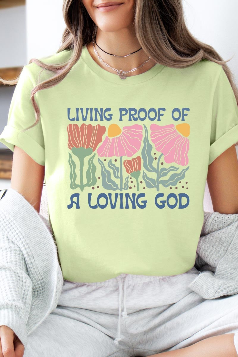 US3001P-E3066 Living Proof of a Loving God Graphic Plus Tee $16