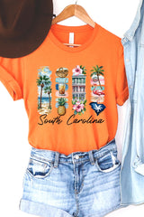 US3001-E3061SC South Carolina State Brushstroke Graphic Tee $12.5