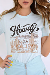 US3001-E3095 Howdy Desert Western Graphic Tee $12.5