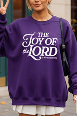 UL180-E3179 Joy of the Lord Graphic Sweatshirt $20