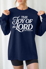 UL240P-E3179 Joy of the Lord Graphic Plus Long Sleeve Tee $17