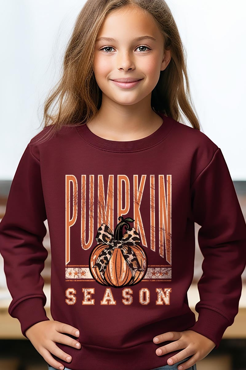 UL180B-E3145Z Pumpkin Season Kids Graphic Sweatshirt $20