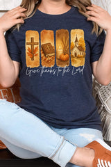 US3001P-E3169 Give Thanks To The Lord Graphic Plus Tee $16
