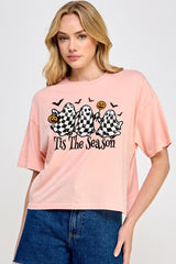 CTS-E3124 Retro Ghosts Graphic Relaxed Crop Top $11