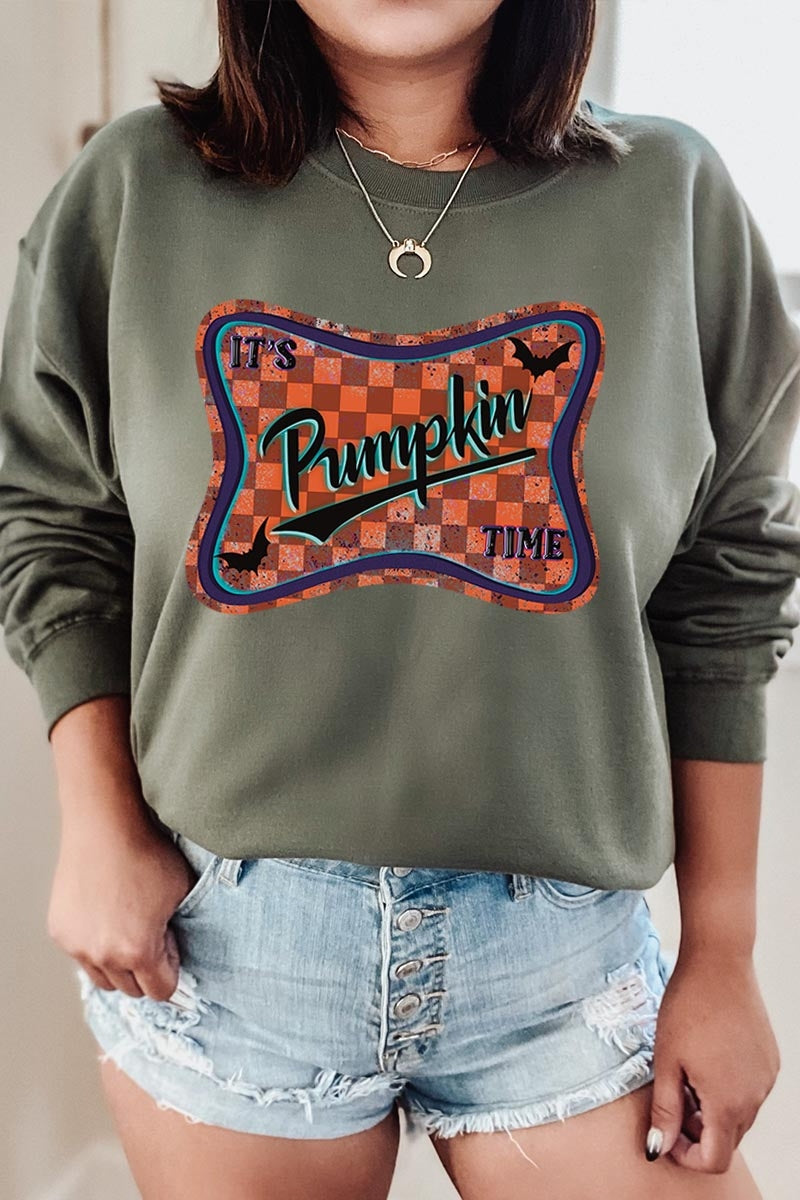 UL180-E3144 Itu2019s pumpkin time Graphic Sweatshirt $20