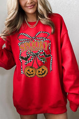 UL180-E3085 Pumpkin Cherries Graphic Sweatshirt $20