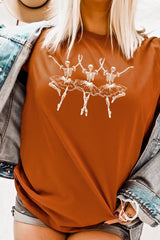 US3001P-E3156 Halloween Ballerina Graphic Plus Tee $16
