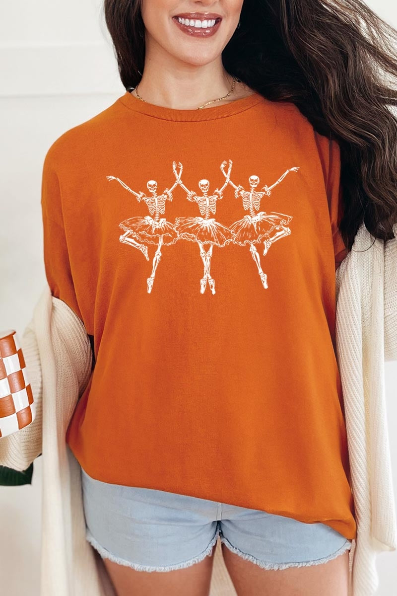 5000-E3156 Halloween Ballerina Graphic Heavy Cotton Tee $9