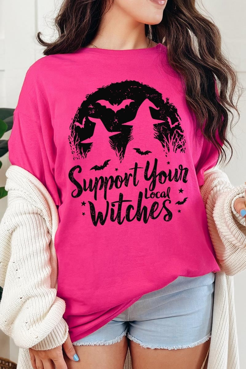 5000-E3161 Local Witches Halloween Graphic Heavy Cotton Tee $9