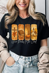 US3001-E3169 Give Thanks To The Lord Graphic Tee $12.5