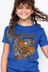 US3001Y-E3134Z Fall Football Collage Kids Graphic Tee $11