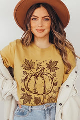 US3001P-E3162 Fall Pumpkin Graphic Plus Tee $16