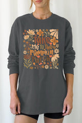 UL240P-E3136 Take Me To The Pumpkin Patch Plus Long Sleeve Tee $17