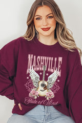 UL180-E3157 Nashville Rose Graphic Sweatshirt $20