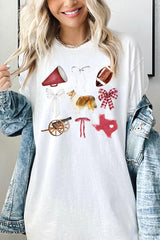 5000-E3079 Texas Football Graphic Heavy Cotton Tee $9