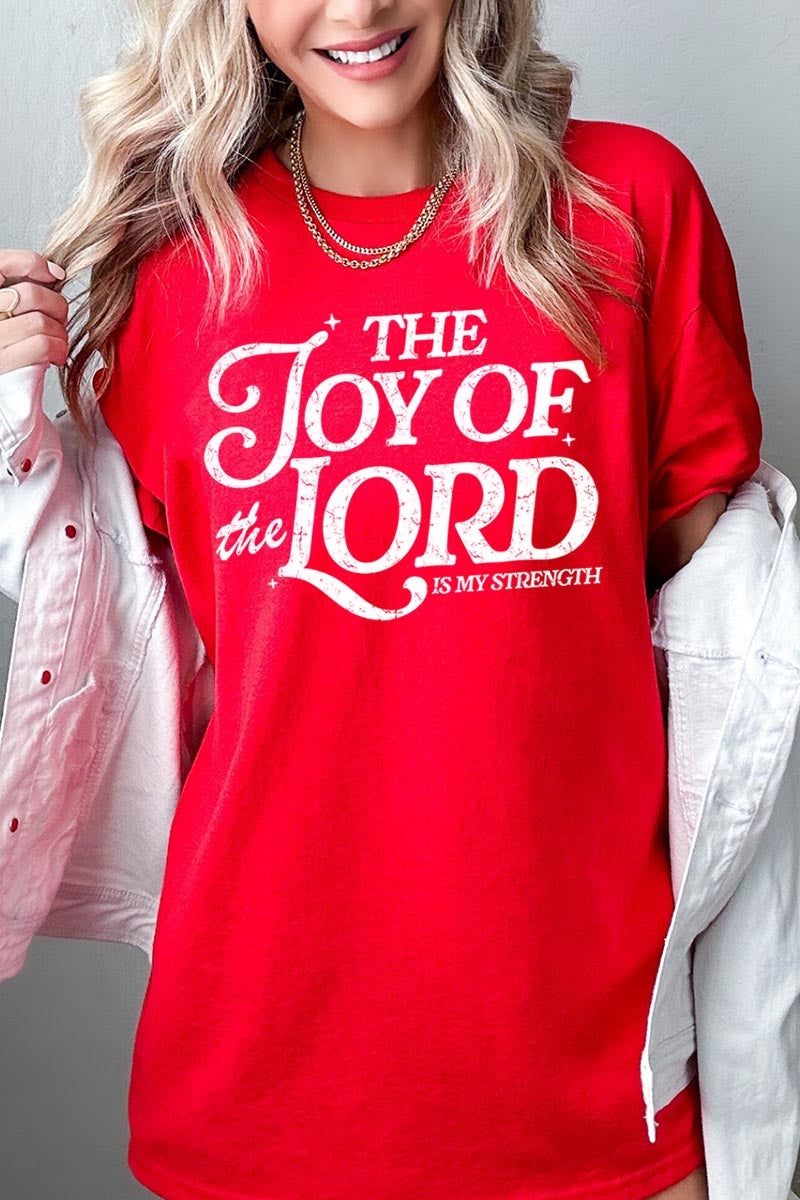 5000P-E3179 Joy of the Lord Graphic Plus Heavy Cotton Tee $12.75
