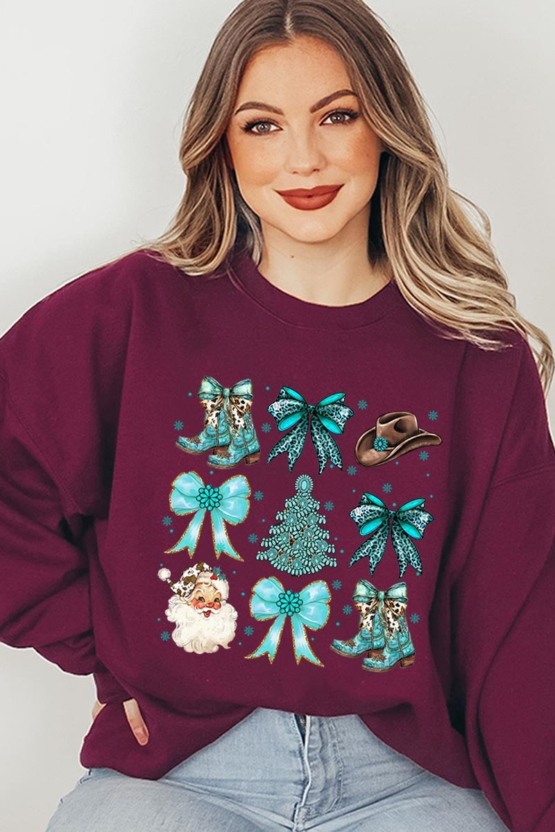 UL180P-E3180 Western Christmas Graphic Plus Sweatshirt $25
