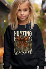 UL180B-E3190Z Hunting Pumpkin Bow Kids Graphic Sweatshirt $20