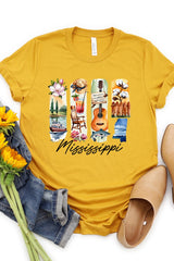 US3001-E3061MS Mississippi State Brushstroke Graphic Tee $12.5