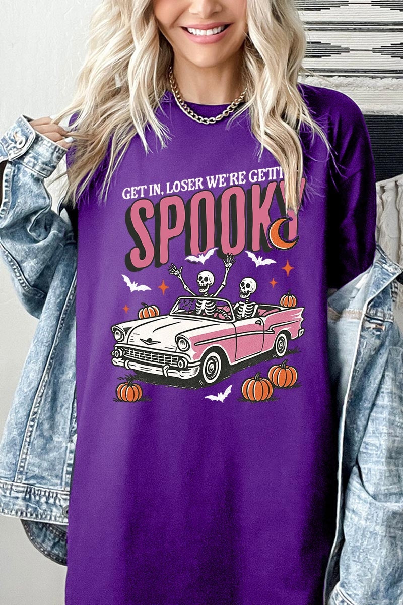 5000-E3142 Spooky Skeleton Graphic Heavy Cotton Tee $9