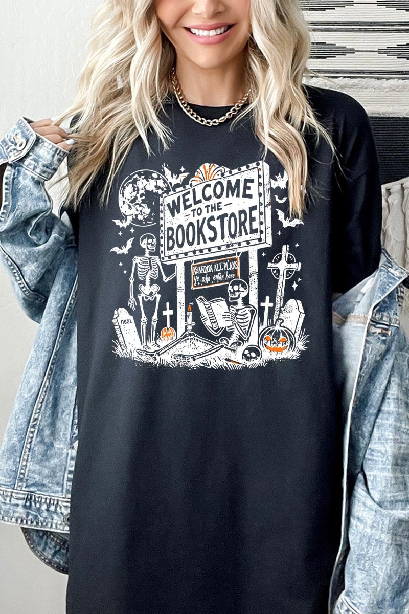 5000-E3122 Bookstore Halloween Graphic Heavy Cotton Tee $9