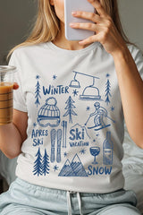 US3001P-E3188 Ski Doodle Graphic Plus Tee $16