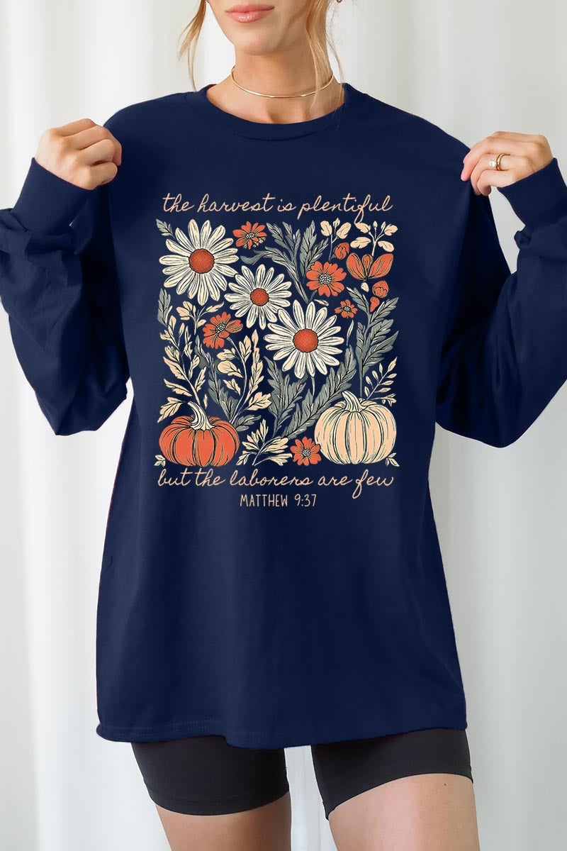 UL240-E3173 Faith Harvest Graphic Long Sleeve Tee $13.75