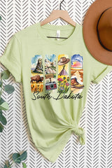US3001P-E3061SD South Dakota State Brushstroke Graphic Plus Tee $16