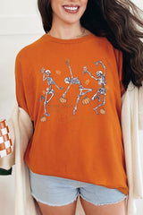 5000P-E3123 Halloween Skeleton Graphic Plus Heavy Cotton Tee $12.75