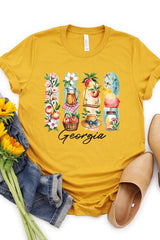 US3001-E3061GA Georgia State Brushstroke Graphic Tee $12.5