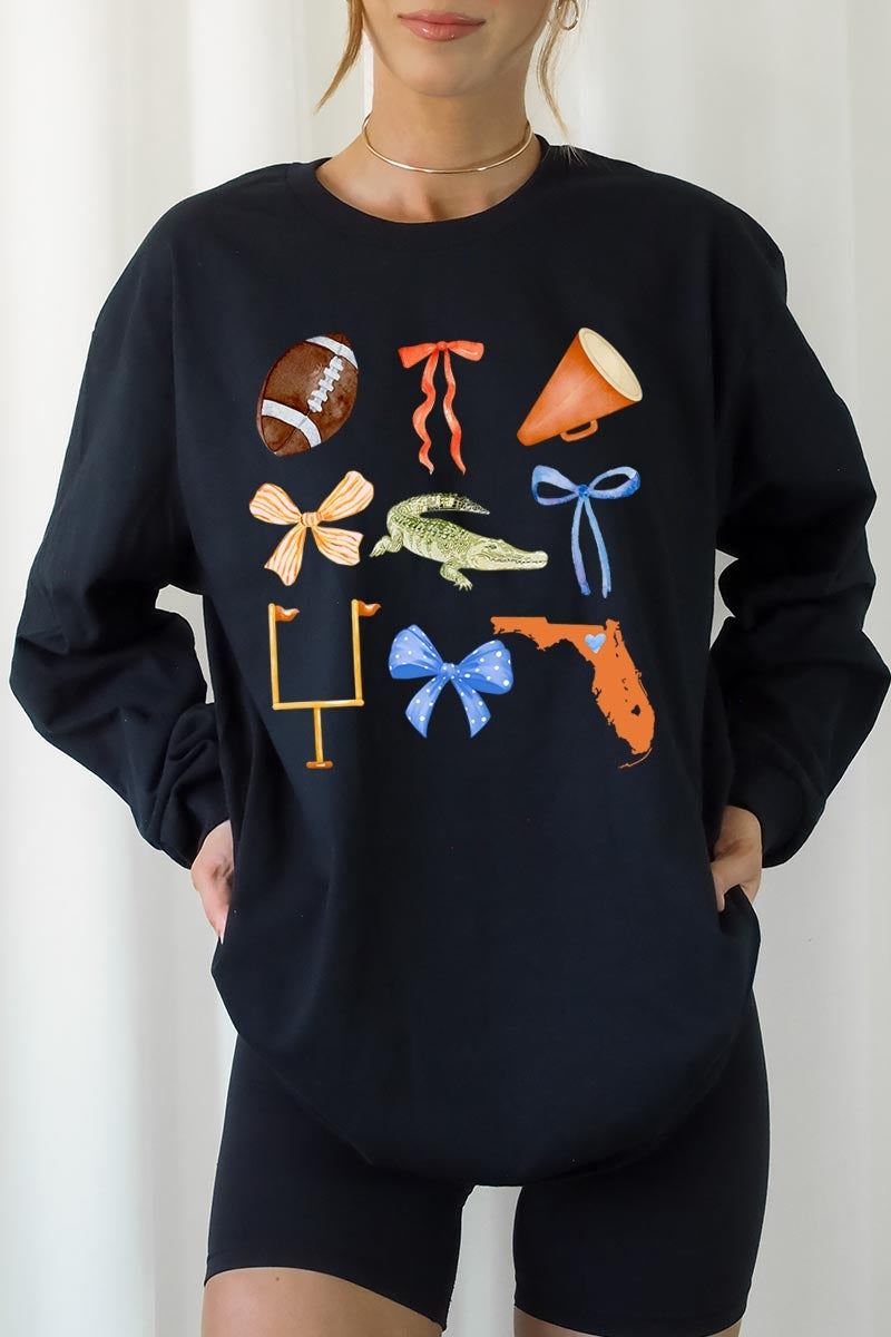 UL240P-E3078 Florida Football Graphic Plus Long Sleeve Tee $17