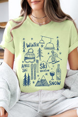 US3001P-E3188 Ski Doodle Graphic Plus Tee $16