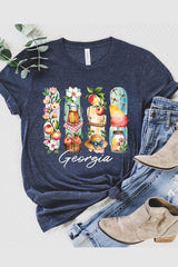 US3001-E3061GA Georgia State Brushstroke Graphic Tee $12.5