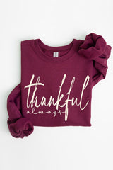 UL180P-E3170 Thankful Graphic Plus Sweatshirt $25