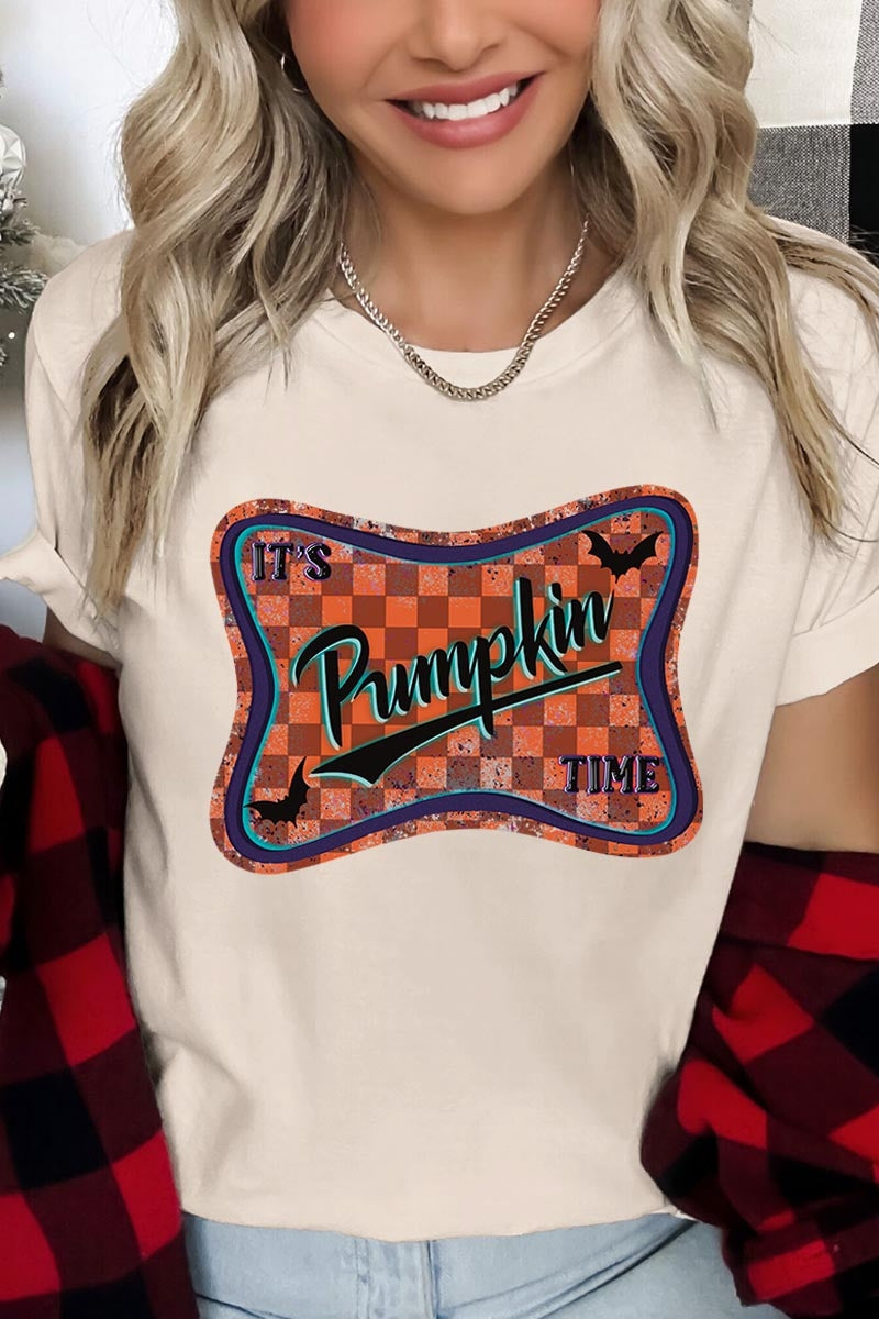 US3001P-E3144 Itu2019s pumpkin time Graphic Plus Tee $16