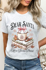 US3001-E3205 Dear Santa Books Graphic Tee $12.5