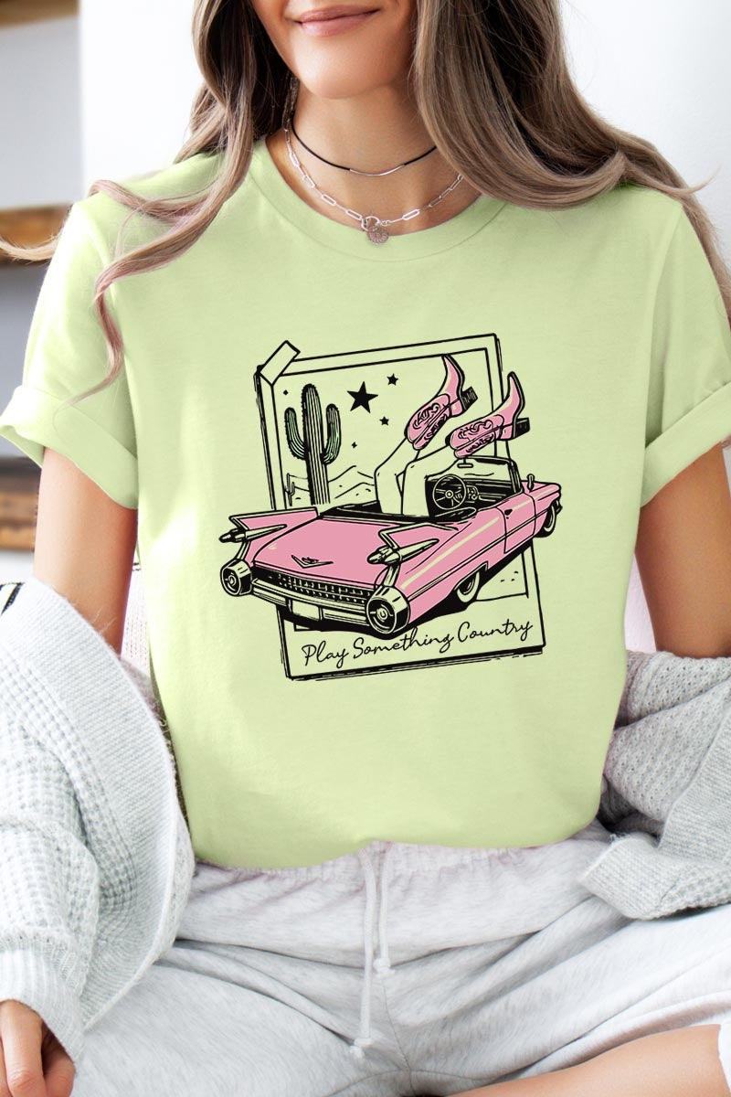 US3001-E3098 Play Something Country Graphic Tee $12.5