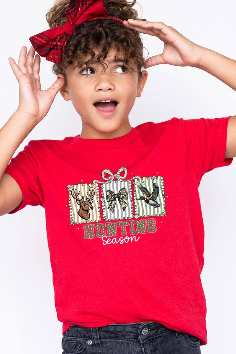 US3001Y-E3192Z Deer & Duck Hunting Season Kids Graphic Tee $11
