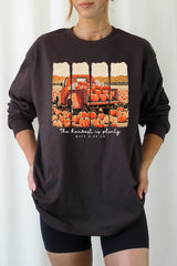 UL240-E3172 Harvest Is Plenty Graphic Long Sleeve Tee $13.75