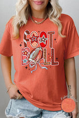 5000P-E3053 Brushstroke Football Graphic Plus Heavy Cotton Tee $12.75