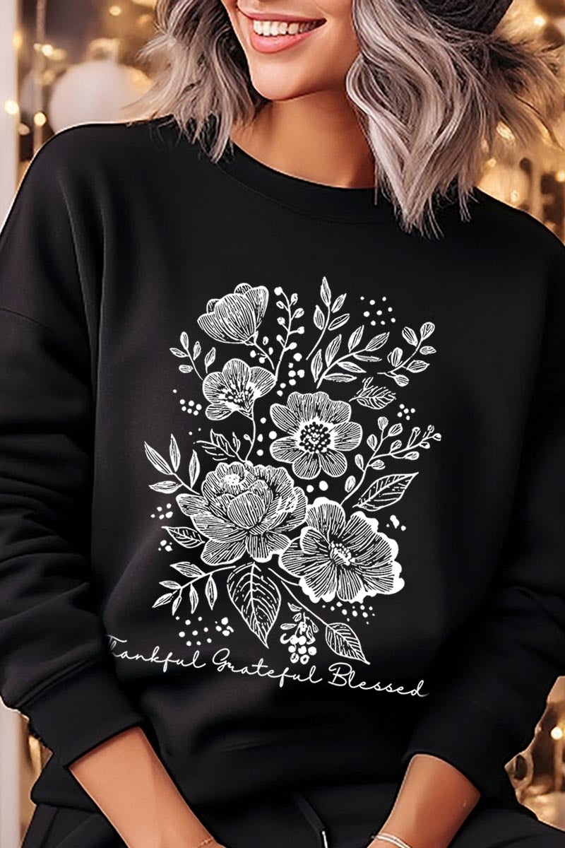 UL180-E3155 Neutral Thanksgiving Graphic Sweatshirt $20